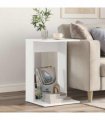 vidaXL Side Table White 40 x 38 x 62.5 cm Engineered Wood