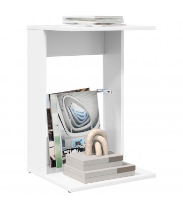 vidaXL Side Table White 40 x 38 x 62.5 cm Engineered Wood