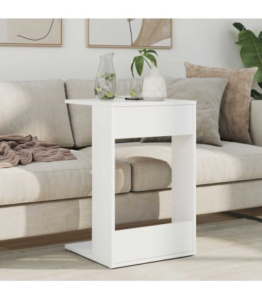 vidaXL Side Table White 40 x 38 x 62.5 cm Engineered Wood
