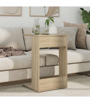 vidaXL Side Table Sonoma Oak 40 x 38 x 62.5 cm Engineered Wood