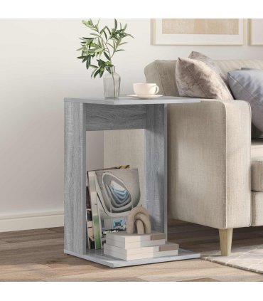 vidaXL Side Table Grey Sonoma 40 x 38 x 62.5 cm Engineered Wood