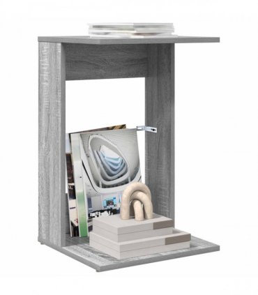 vidaXL Side Table Grey Sonoma 40 x 38 x 62.5 cm Engineered Wood