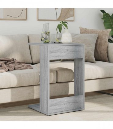 vidaXL Side Table Grey Sonoma 40 x 38 x 62.5 cm Engineered Wood