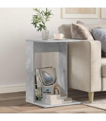 vidaXL Side Table Concrete Grey 40 x 38 x 62.5 cm Engineered Wood