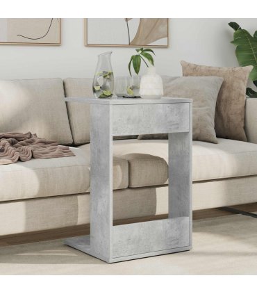 vidaXL Side Table Concrete Grey 40 x 38 x 62.5 cm Engineered Wood