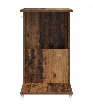 vidaXL Side Table with Wheel Old Wood 40 x 35 x 60 cm Engineered Wood
