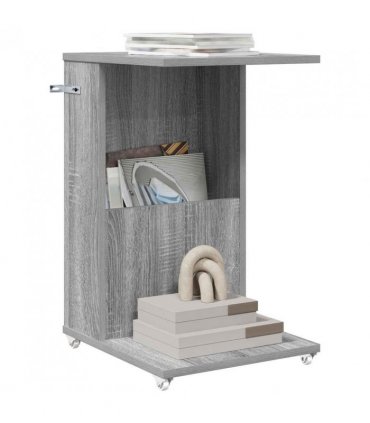 vidaXL Side Table Grey Sonoma 40 x 35 x 60 cm Engineered Wood