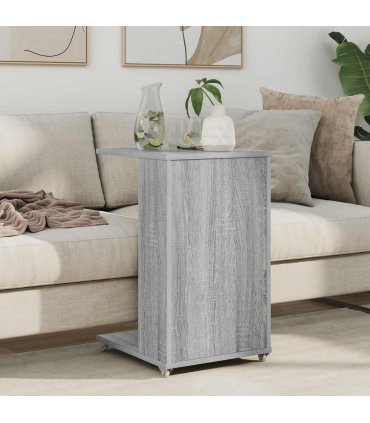 vidaXL Side Table Grey Sonoma 40 x 35 x 60 cm Engineered Wood