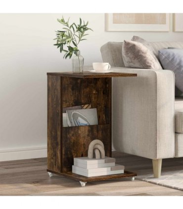 vidaXL Side Table Smoked Oak 40 x 35 x 60 cm Engineered Wood