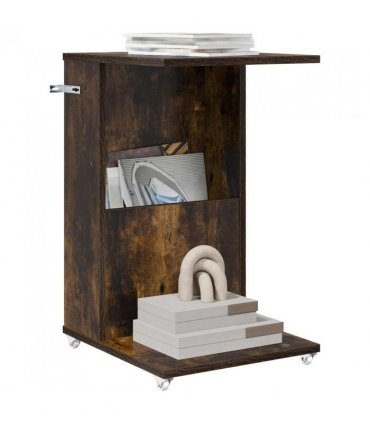 vidaXL Side Table Smoked Oak 40 x 35 x 60 cm Engineered Wood
