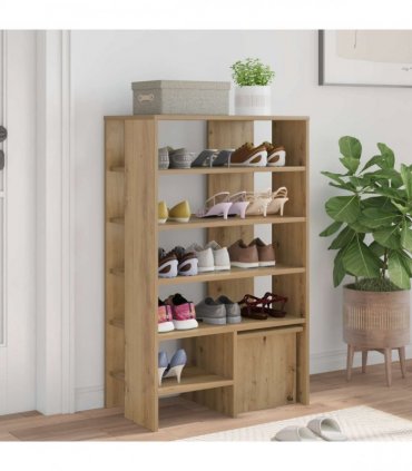 vidaXL Shoe Cabinet with Shelf 2 pcs Artisan Oak Engineered Wood