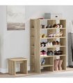 vidaXL Shoe Cabinet with Shelf 2 pcs Sonoma Oak Engineered Wood