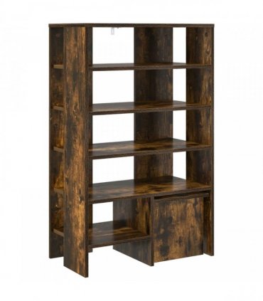 vidaXL Shoe Cabinet with Shelf 2 pcs Smoked Oak Engineered Wood