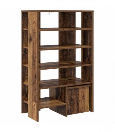 vidaXL Shoe Cabinet with Shelf 2 pcs Old Wood Engineered Wood