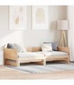 vidaXL Pull-out Day Bed Brown 203.5 x 184 x 56.5 cm Solid Pine Wood — Colour: Natural