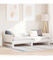 vidaXL Pull-out Day Bed White 203.5 x 184 x 56.5 cm Solid Pine Wood
