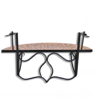 vidaXL Hanging Balcony Table Terracotta Mosaic — Colour: brown