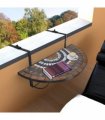 vidaXL Hanging Balcony Table Terracotta and White Mosaic — Colour: brown and white