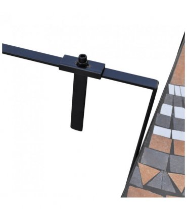 vidaXL Hanging Balcony Table Terracotta and White Mosaic — Colour: brown and white