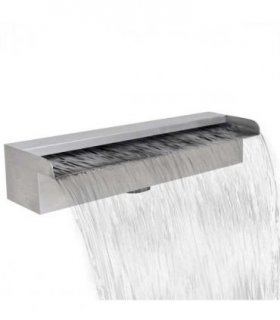 Rectangular Waterfall Pool Fountain Stainless Steel 45 cm