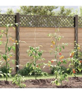 vidaXL Plant Support 50 pcs Silver 150 x 0.6 x 0.6 cm Steel — Colour: Galvanised steel, Size: 150 cm