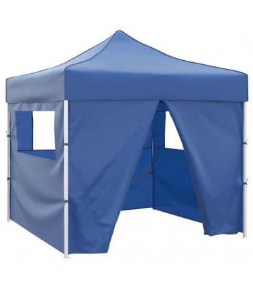 vidaXL Foldable Tent 3x3 m with 4 Walls Blue
