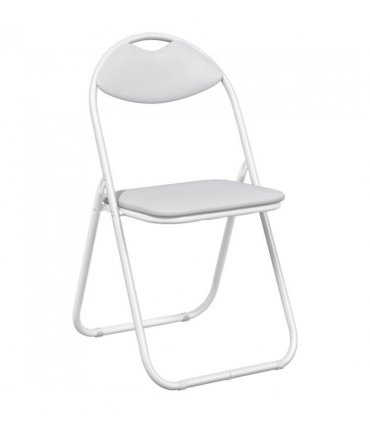 vidaXL Folding Chair 2 pcs White 48 x 43.5 x 81 cm Faux Leather