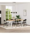 vidaXL Folding Chair 8 pcs Black 48 x 43.5 x 81 cm Faux Leather