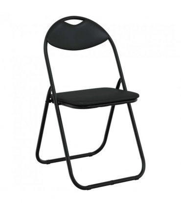 vidaXL Folding Chair 8 pcs Black 48 x 43.5 x 81 cm Faux Leather