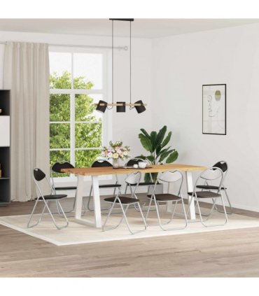 vidaXL Folding Chair 8 pcs Black and Grey 48 x 43.5 x 81 cm — V0672080074