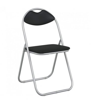 vidaXL Folding Chair 8 pcs Black and Grey 48 x 43.5 x 81 cm — V0672080074