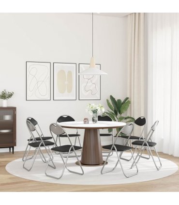 vidaXL Folding Chair 8 pcs Black and Grey 48 x 43.5 x 81 cm — V0672080074