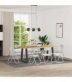 vidaXL Folding Chair 8 pcs White and Grey 48 x 43.5 x 81 cm — V0672080075