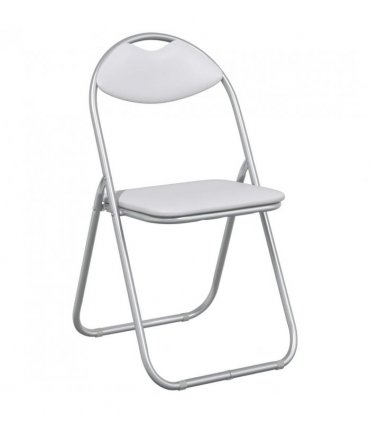 vidaXL Folding Chair 8 pcs White and Grey 48 x 43.5 x 81 cm — V0672080075