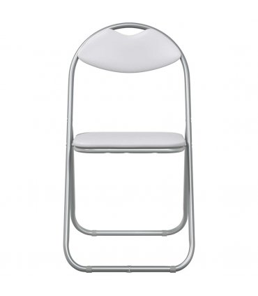 vidaXL Folding Chair 8 pcs White and Grey 48 x 43.5 x 81 cm — V0672080075