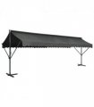 vidaXL Free Standing Awning 600x300 cm Anthracite — Size: 6 x 3 m, Model: with anthracite frame