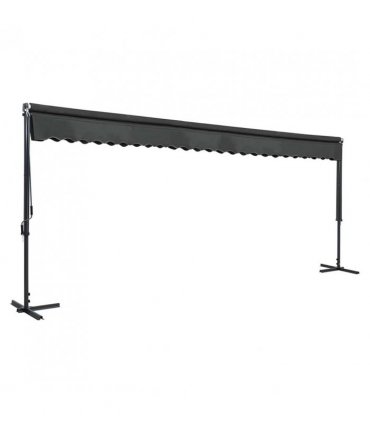 vidaXL Free Standing Awning 600x300 cm Anthracite — Size: 6 x 3 m, Model: with anthracite frame
