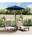 vidaXL Garden Parasol Blue 200x224 cm Aluminium