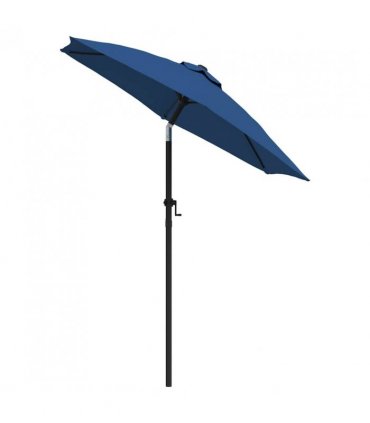 vidaXL Garden Parasol Blue 200x224 cm Aluminium