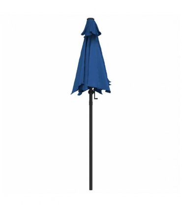 vidaXL Garden Parasol Blue 200x224 cm Aluminium