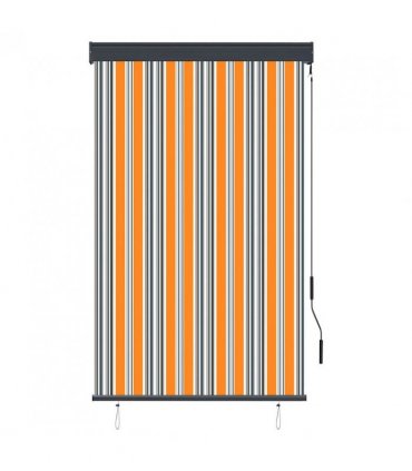 vidaXL Outdoor Roller Blind 100x250 cm Yellow and Blue — Size: 100 x 250 cm