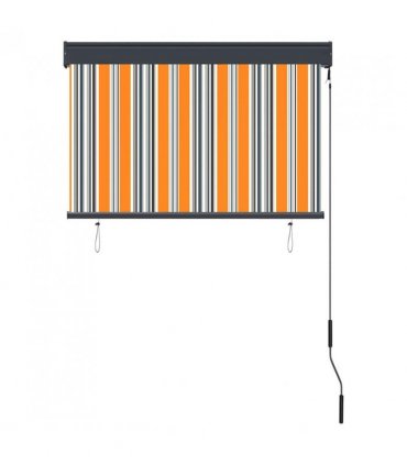 vidaXL Outdoor Roller Blind 100x250 cm Yellow and Blue — Size: 100 x 250 cm