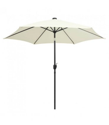 vidaXL Garden Parasol | Sand white | 100% polyester, aluminium | 300 cm diameter