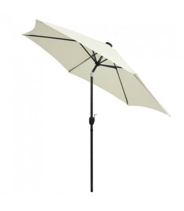 vidaXL Garden Parasol | Sand white | 100% polyester, aluminium | 300 cm diameter