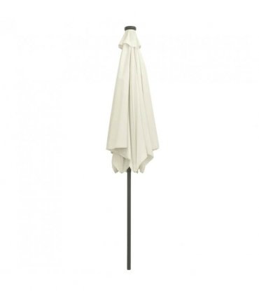 vidaXL Garden Parasol | Sand white | 100% polyester, aluminium | 300 cm diameter
