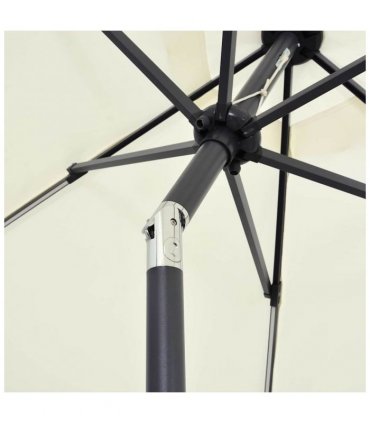 vidaXL Garden Parasol | Sand white | 100% polyester, aluminium | 300 cm diameter