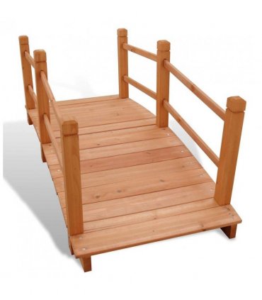 vidaXL Garden Bridge 140 x 60 x 56 cm — Colour: brown