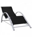 vidaXL Sunlounger | Black | Textilene, Aluminium, Steel | Standard | Ergonomic