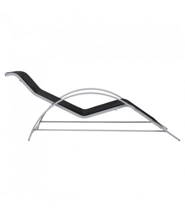 vidaXL Sunlounger | Black | Textilene, Aluminium, Steel | Standard | Ergonomic