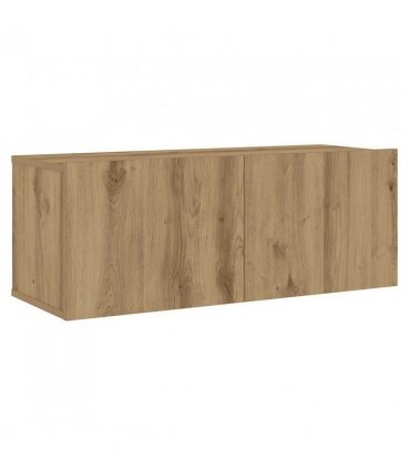 vidaXL Wall Mounted TV cabinets 6 pcs Artisan Oak Engineered Wood — V0672080301